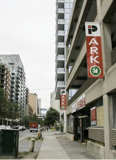 Parking garage in Downtown Toronto.